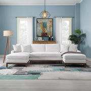 Sectional Sofa w/4 Pillows