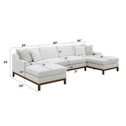 Sectional Sofa w/4 Pillows