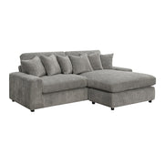 Reversible Sectional Sofa w/6 Pillows
