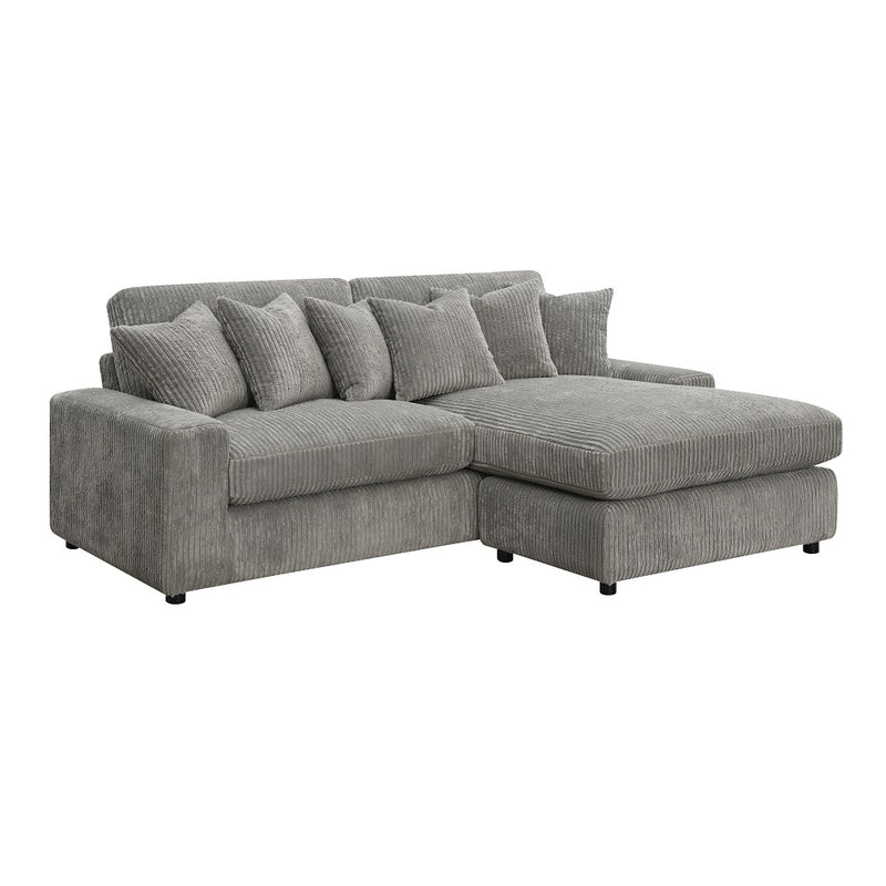 Reversible Sectional Sofa w/6 Pillows