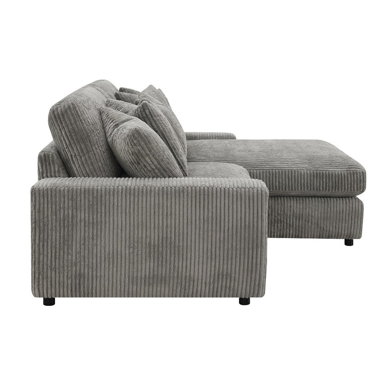 Reversible Sectional Sofa w/6 Pillows