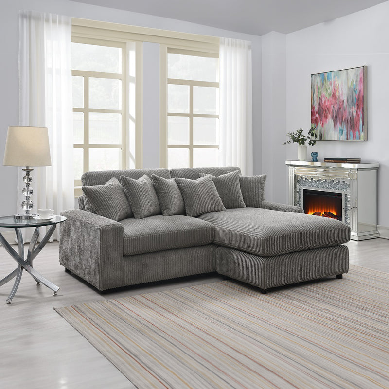 Reversible Sectional Sofa w/6 Pillows
