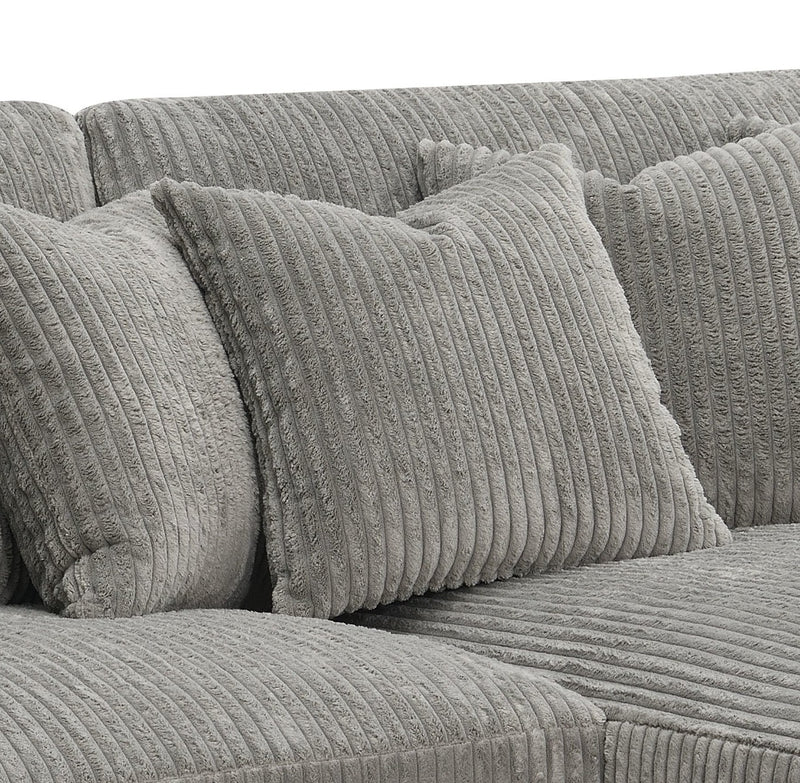 Reversible Sectional Sofa w/6 Pillows