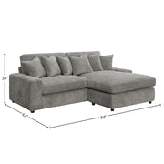 Reversible Sectional Sofa w/6 Pillows