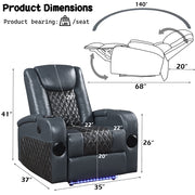 Power Motion Recliner w/Bluetooth Speaker & Cooling Cup Holder