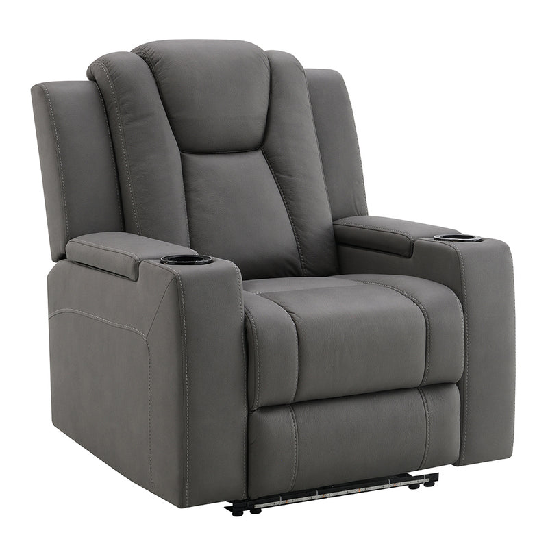 Power Motion Recliner w/Cup Holder, Control, LED & Power Headrest