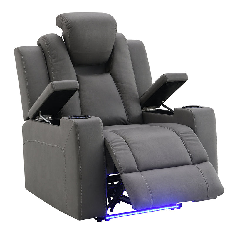 Power Motion Recliner w/Cup Holder, Control, LED & Power Headrest