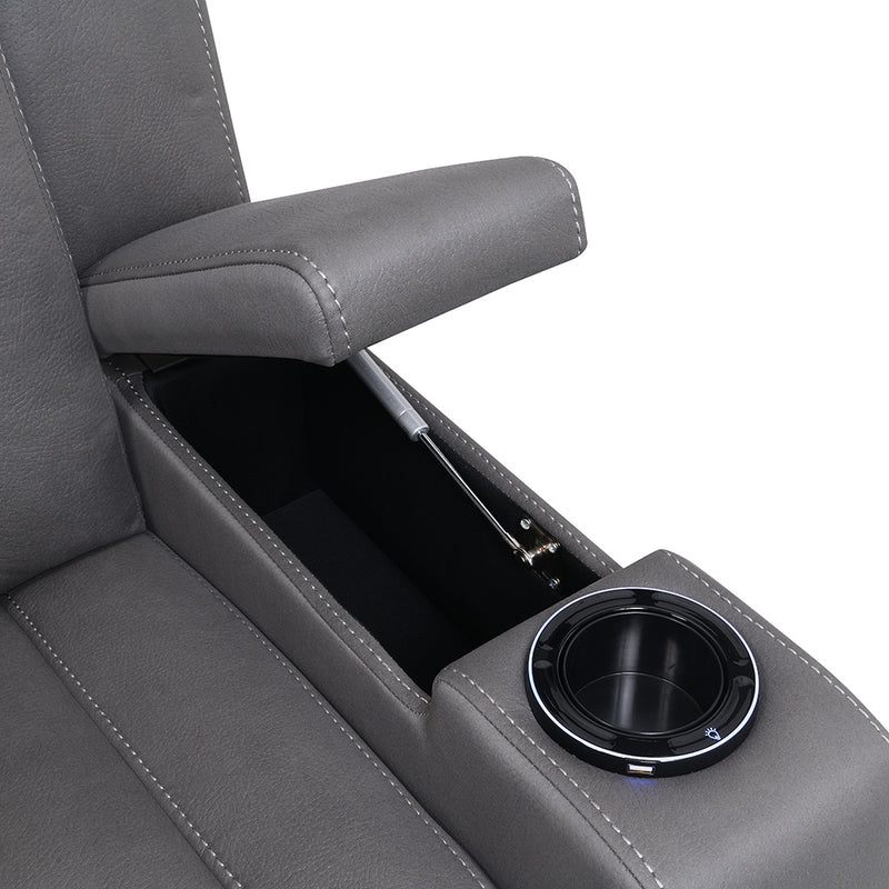 Power Motion Recliner w/Cup Holder, Control, LED & Power Headrest