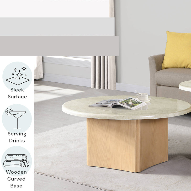 Coffee Table w/Natrual Marble Top