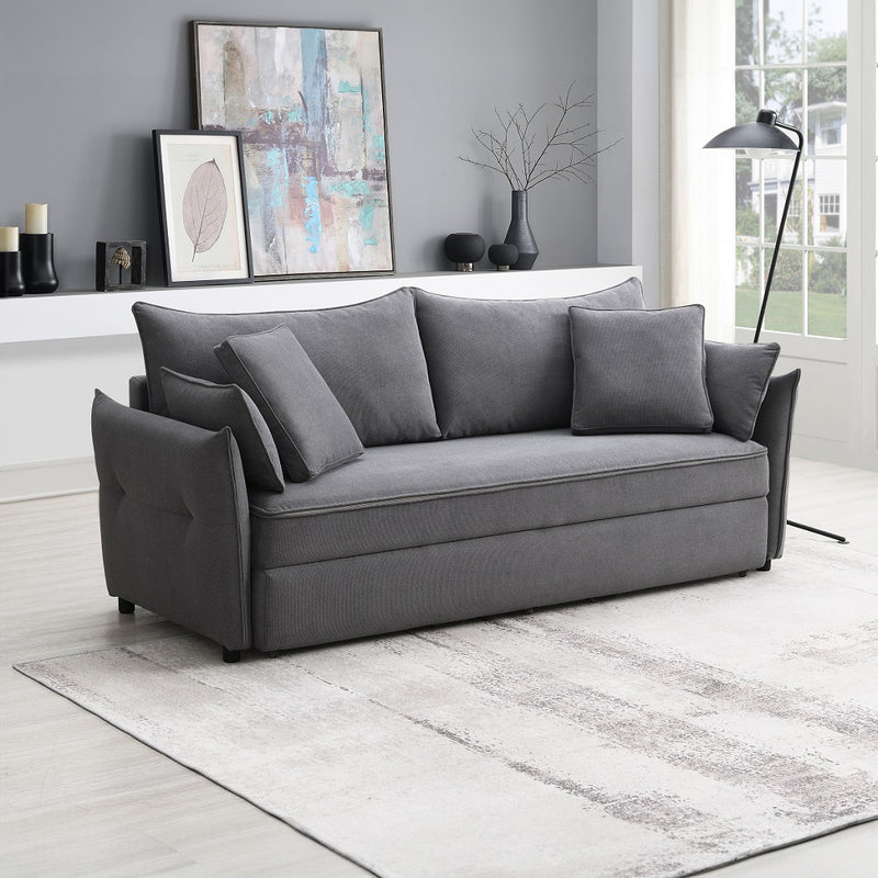 Sofa w/Sleeper, Storage & 4 Pillows