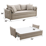 Sofa w/Sleeper, Storage & 4 Pillows