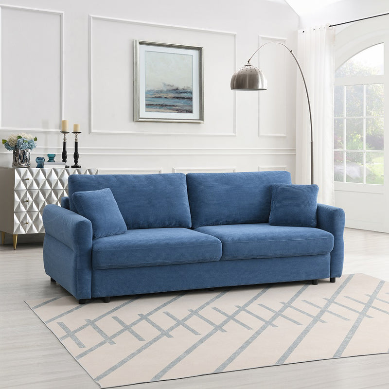 Sofa w/Sleeper, Storage & 2 Pillows