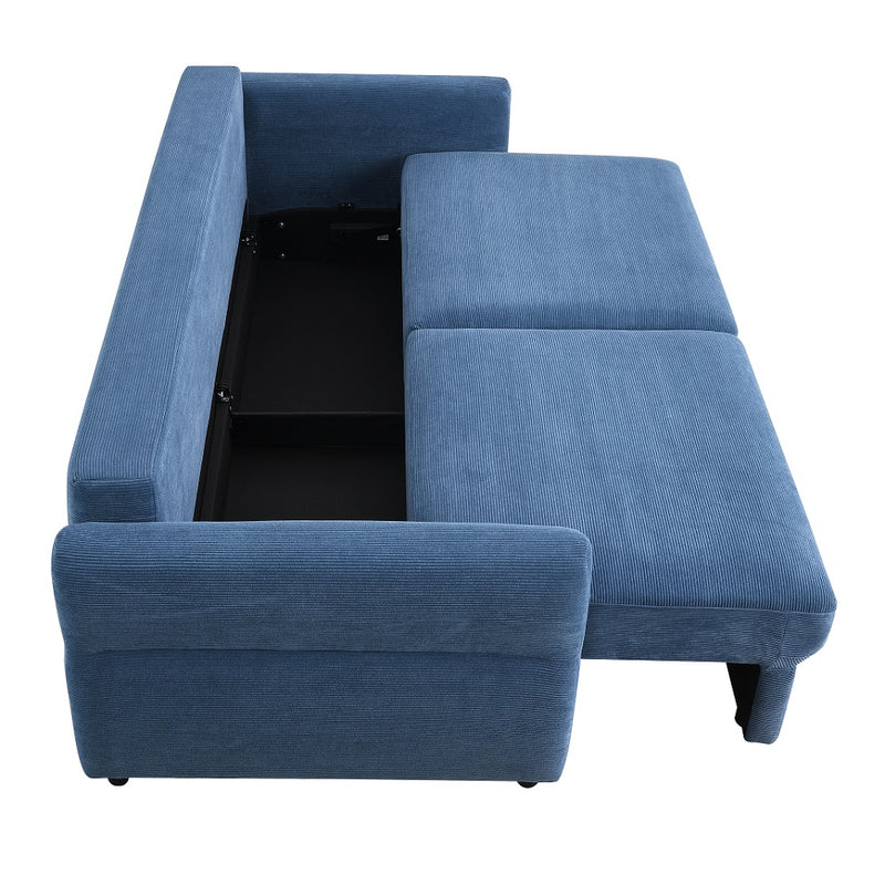 Sofa w/Sleeper, Storage & 2 Pillows