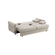 Sofa w/Sleeper, Storage & 2 Pillows