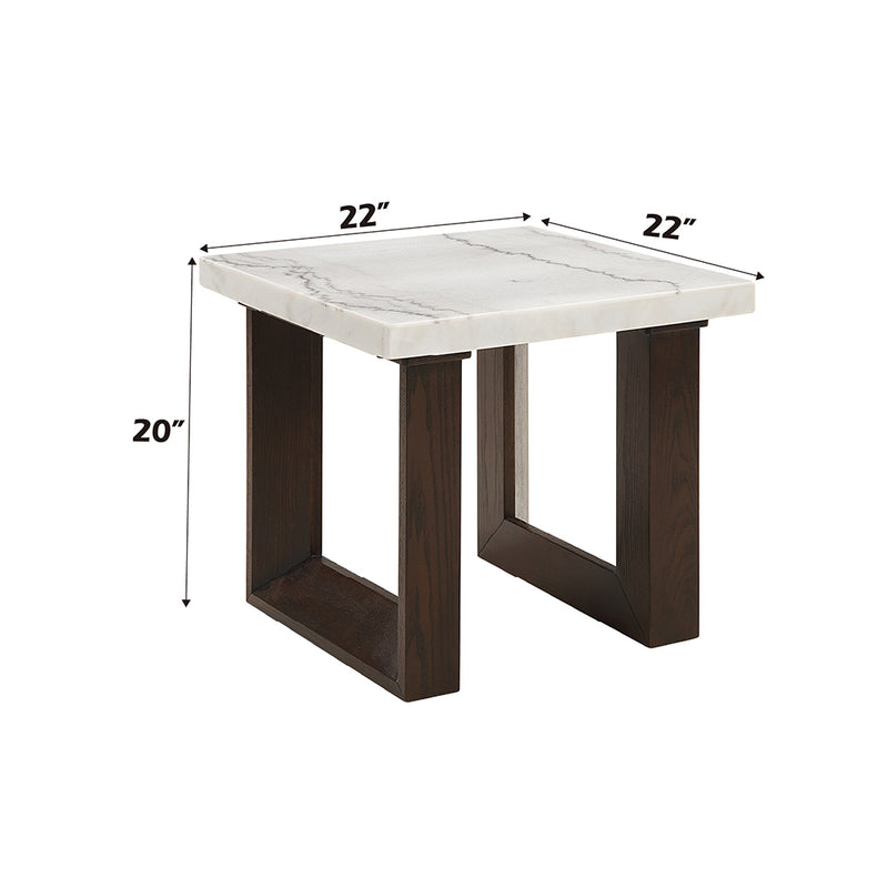 End Table w/Natrual Marble Top