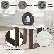 End Table w/Natrual Marble Top