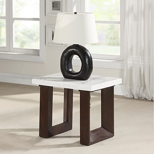 End Table w/Natrual Marble Top