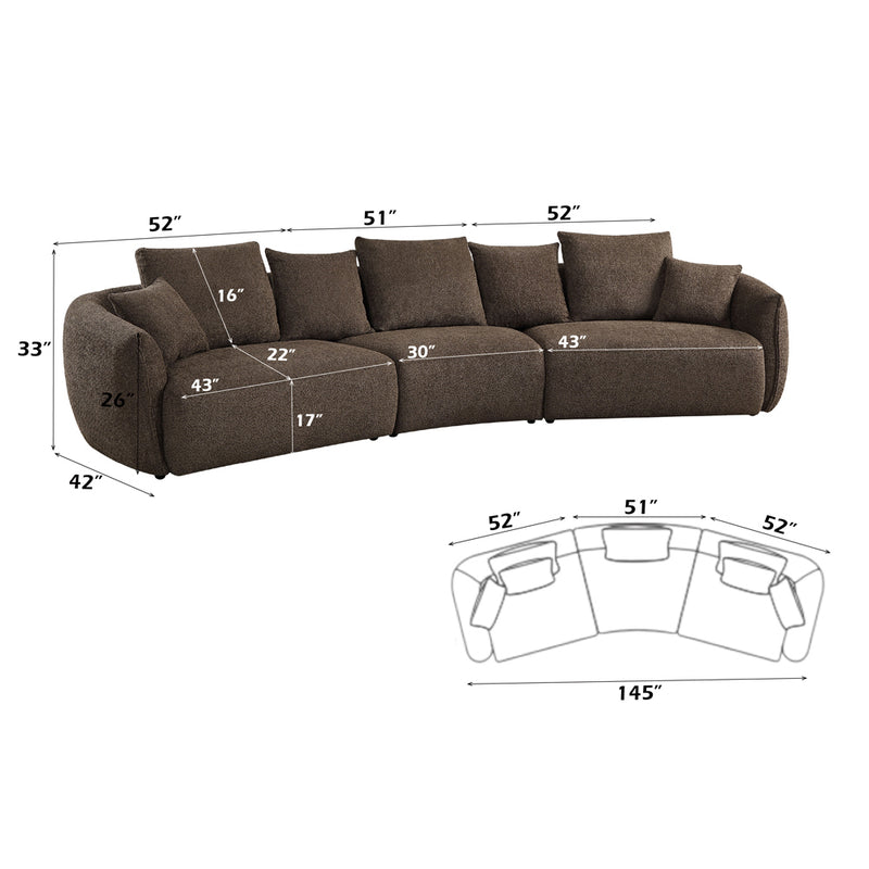 Sofa w/7 Pillows