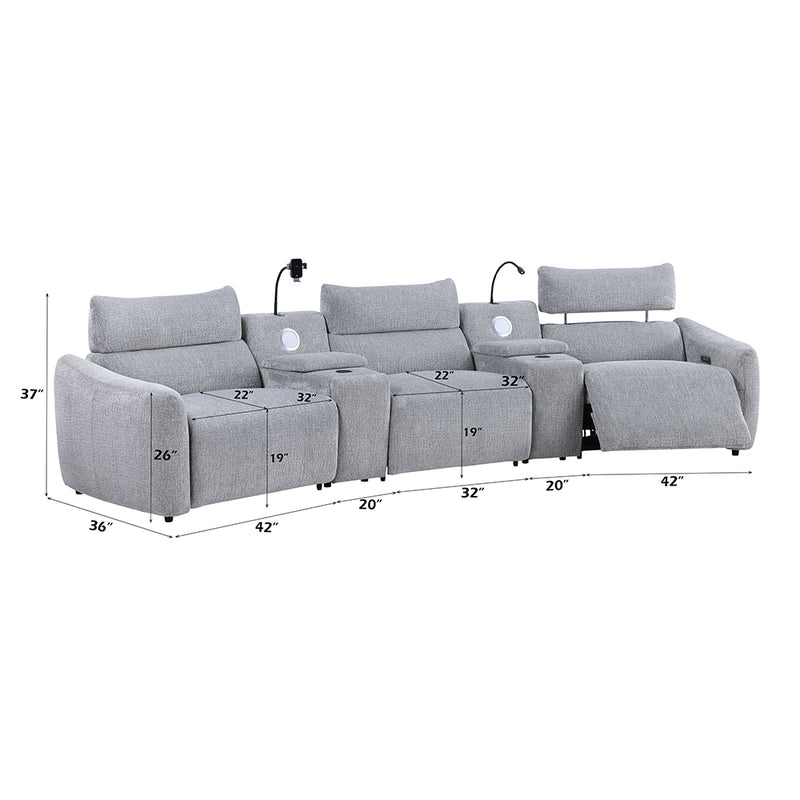 Modular Power Motion Armless Recliner