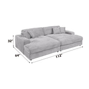 Sectional Sofa w/4 Pillows
