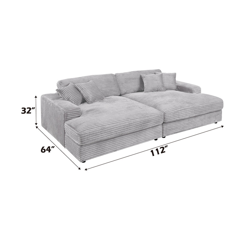 Sectional Sofa w/4 Pillows