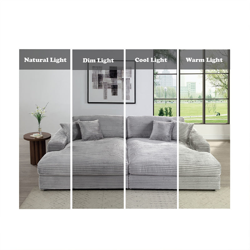 Sectional Sofa w/4 Pillows