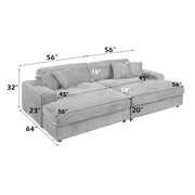 Sectional Sofa w/4 Pillows