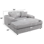 Chaise w/2 Pillows