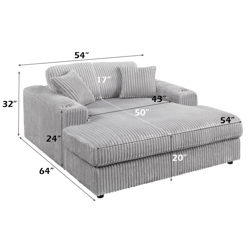 Chaise w/2 Pillows