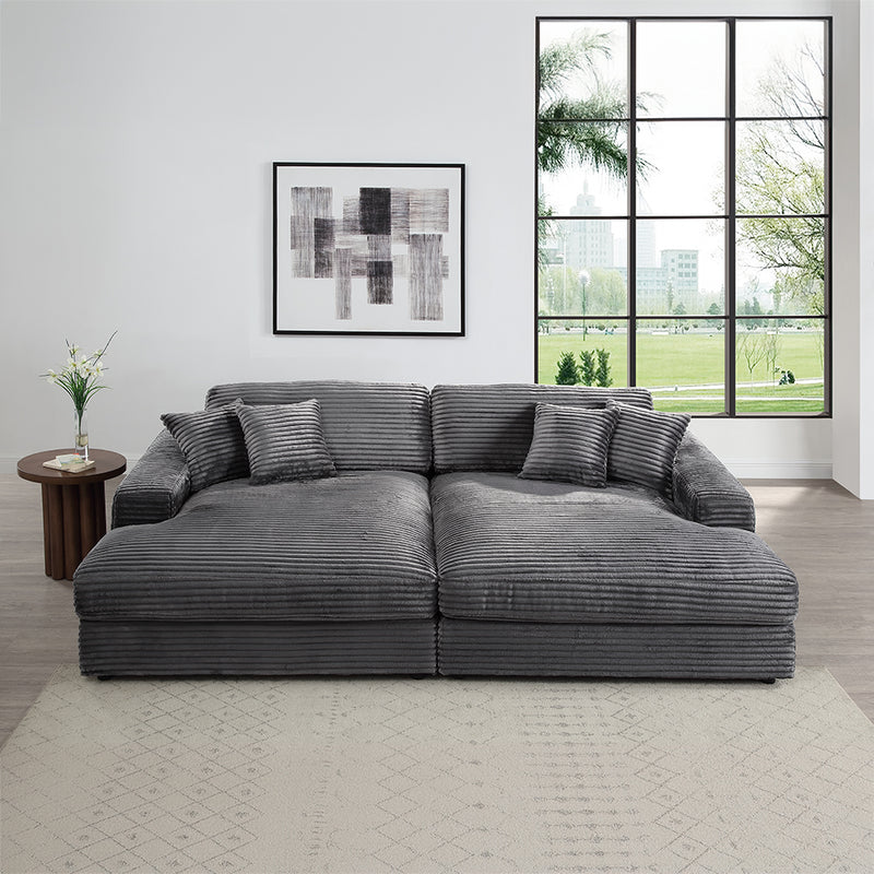 Sectional Sofa w/4 Pillows
