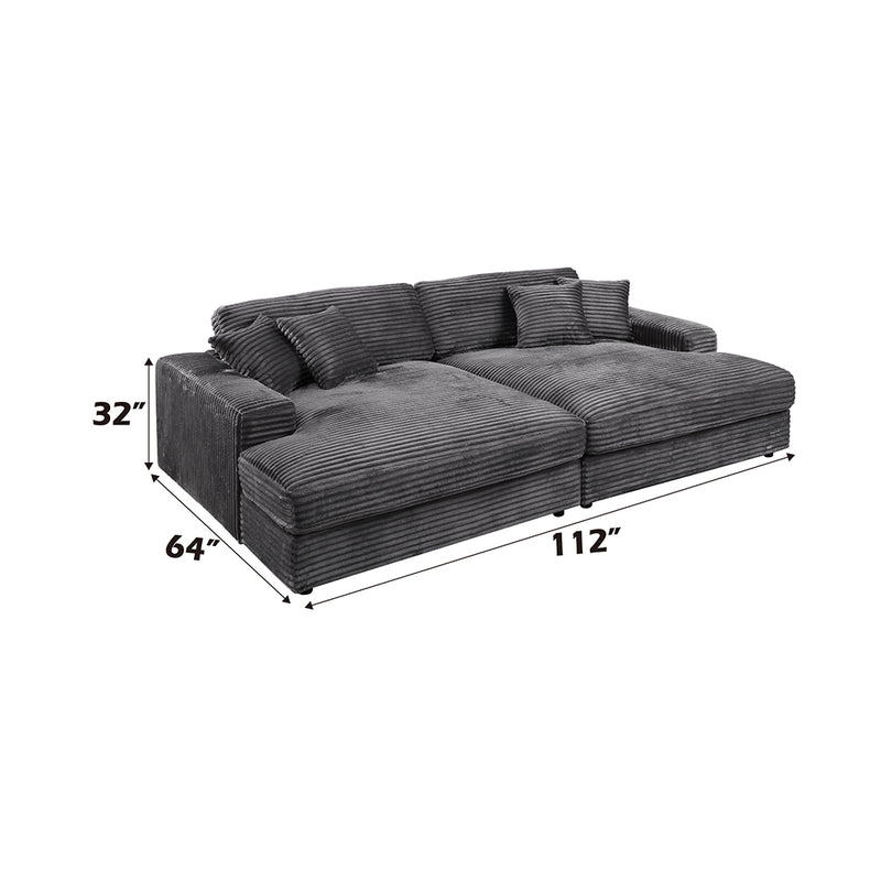 Sectional Sofa w/4 Pillows