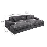 Sectional Sofa w/4 Pillows