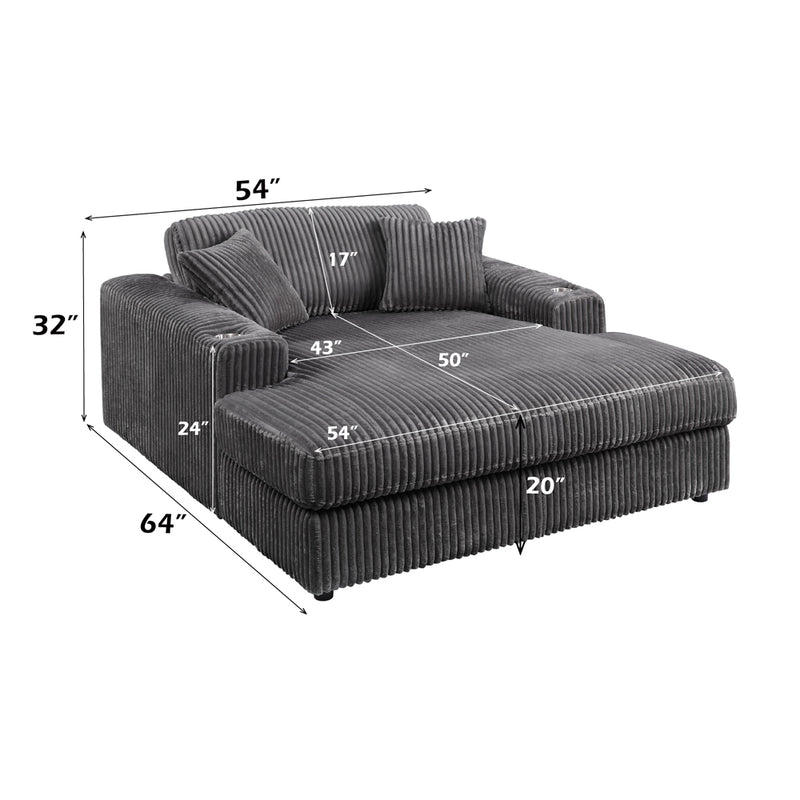 Chaise w/2 Pillows