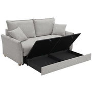 Sofa w/Sleeper, Storage & 2 Pillows
