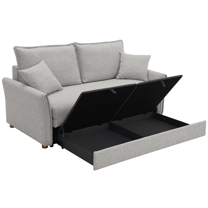 Sofa w/Sleeper, Storage & 2 Pillows