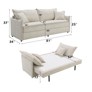 Sofa w/Sleeper & 2 Pillows