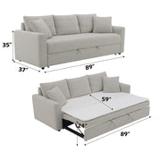 Sofa w/Sleeper & 2 Pillows