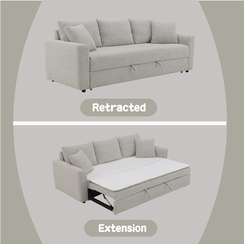 Sofa w/Sleeper & 2 Pillows