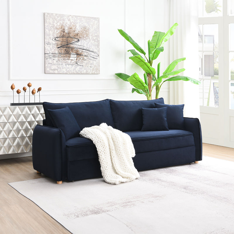 Sofa w/Sleeper & 3 Pillows