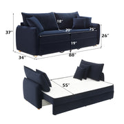 Sofa w/Sleeper & 3 Pillows