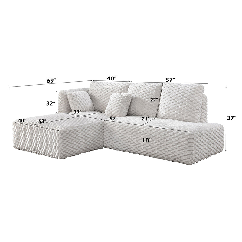 Sectional Sofa w/2Pillows