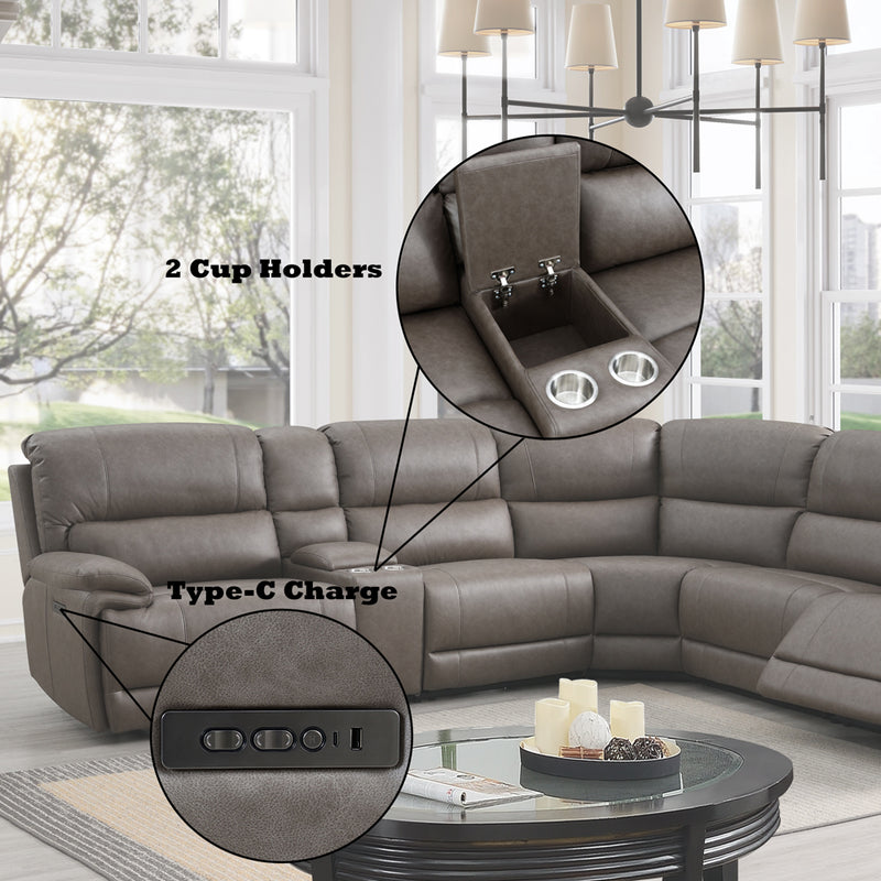 Power Motion Sectional Sofa w/USB Port
