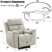 Power Motion Recliner w/Lift, Heating & Massage