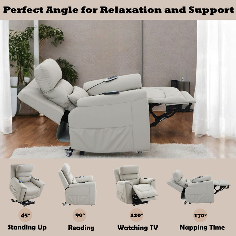 Power Motion Recliner w/Lift, Heating & Massage