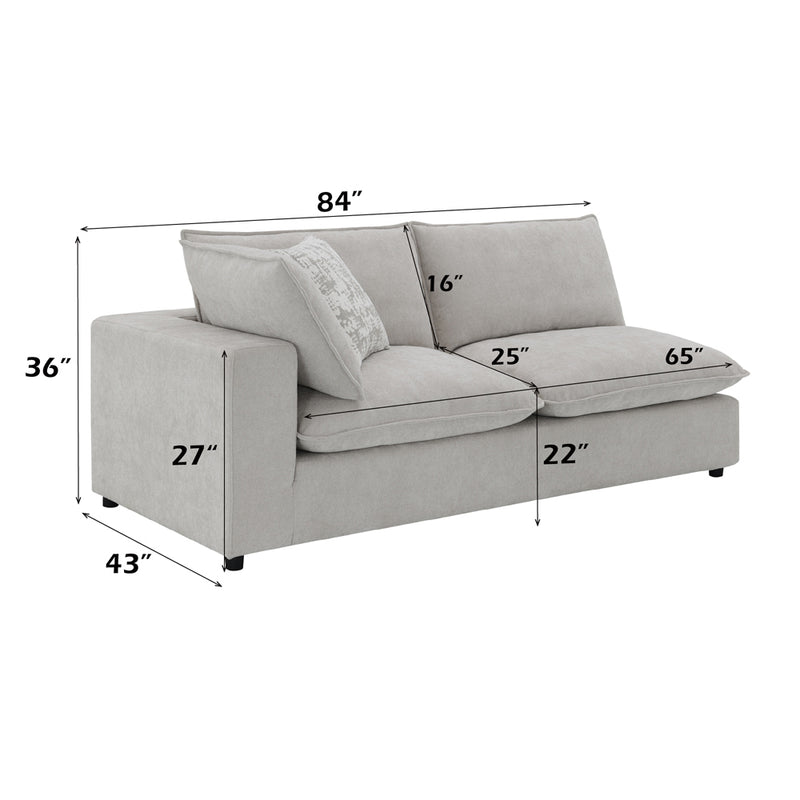 Modular LF Loveseat w/2 Pillows