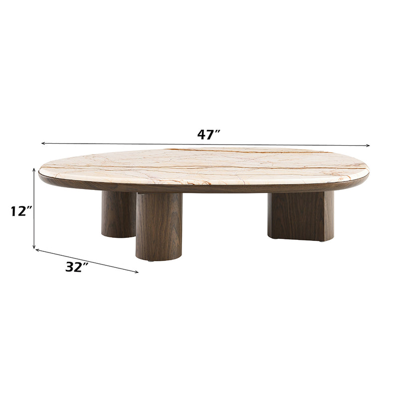 Coffee Table w/Natural Marble