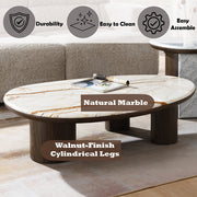 Coffee Table w/Natural Marble