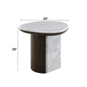 End Table w/Natural Marble