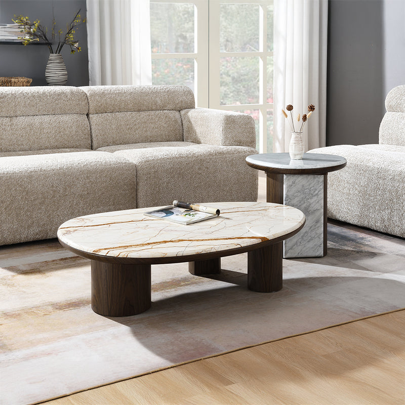 End Table w/Natural Marble