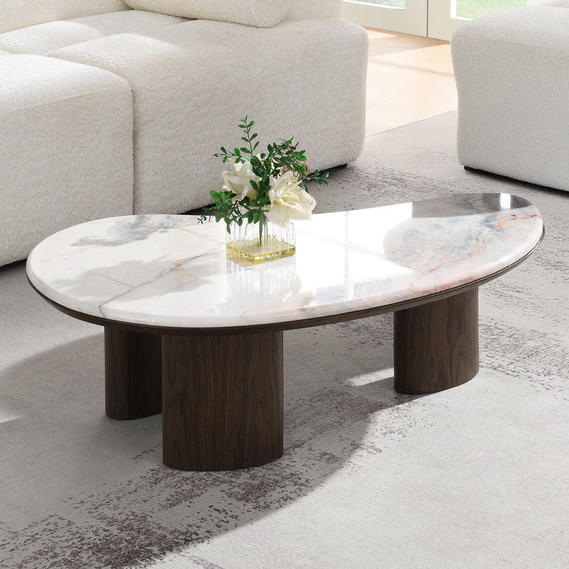 Coffee Table w/Natural Marble
